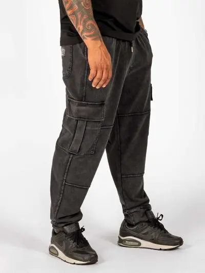 GAZOZ Grey Cargo College Pants