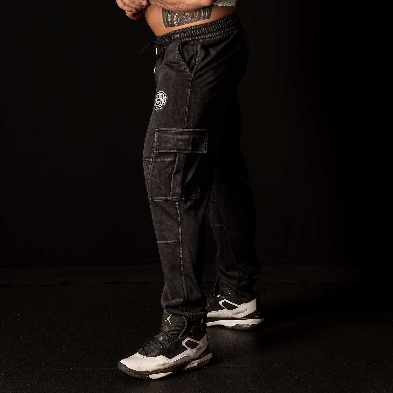 GAZOZ Grey Cargo College Pants