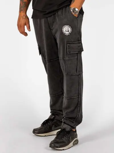 GAZOZ Grey Cargo College Pants