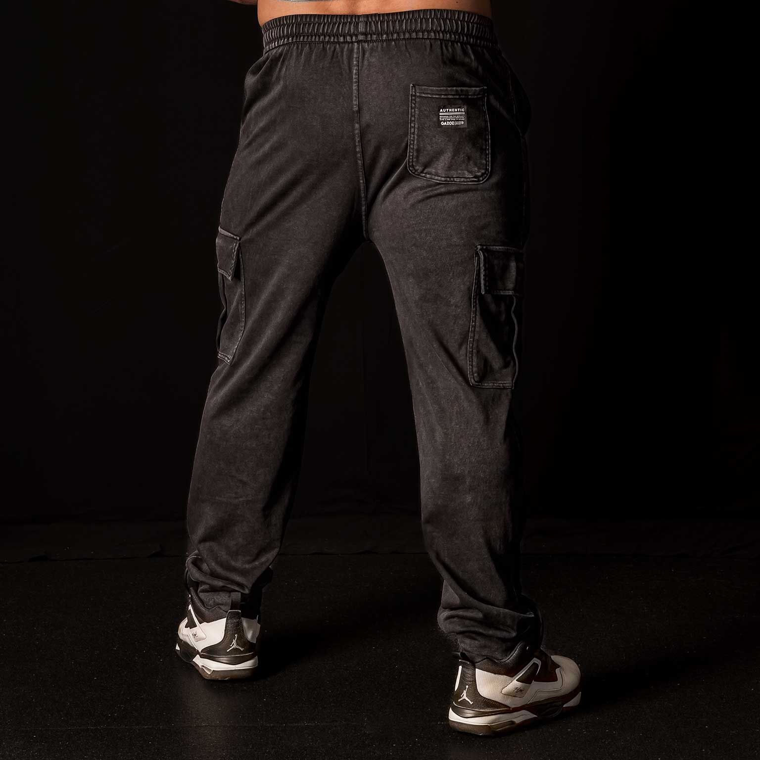 GAZOZ Grey Cargo College Pants