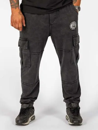 GAZOZ Grey Cargo College Pants