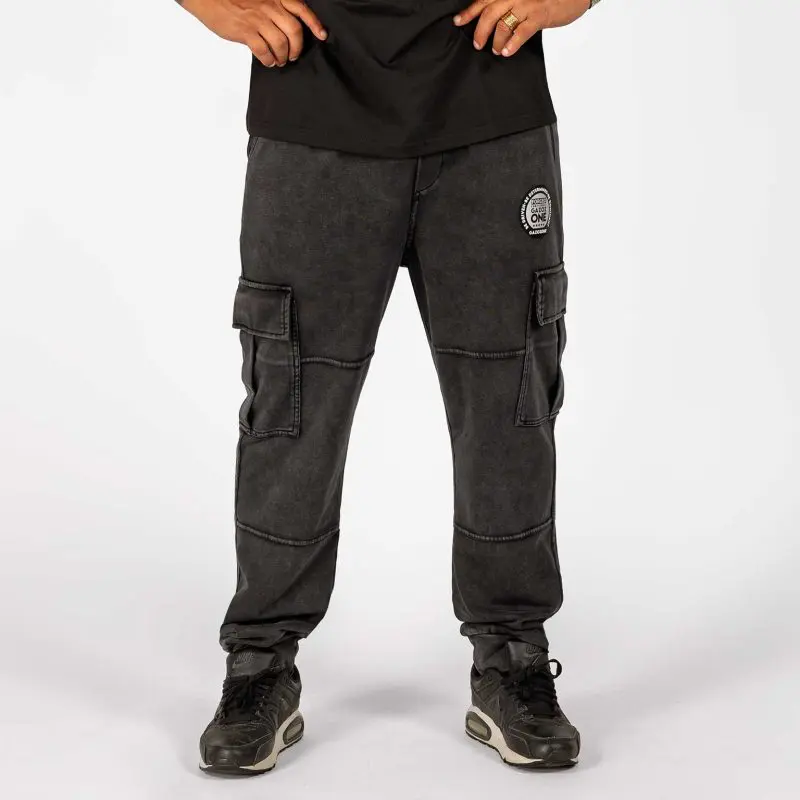 GAZOZ Grey Cargo College Pants