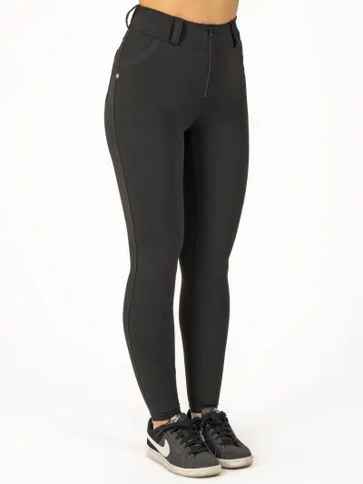 BRASIL BEAUTY Elise Zipper Leggings - Black