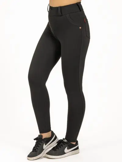 BRASIL BEAUTY Elise Zipper Leggings - Black
