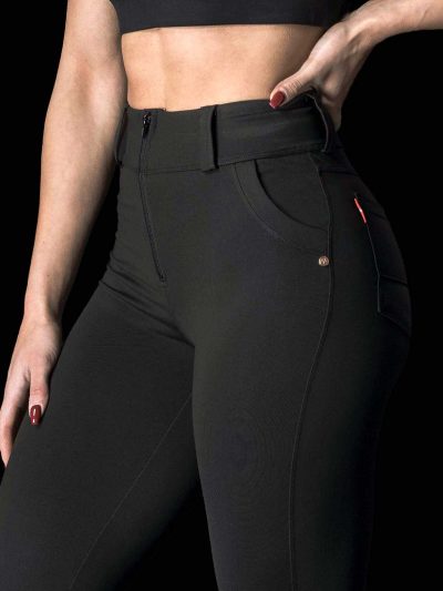 BRASIL BEAUTY Elise Zipper Leggings - Black