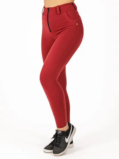 BRASIL BEAUTY Elise Zipper Leggings - Red