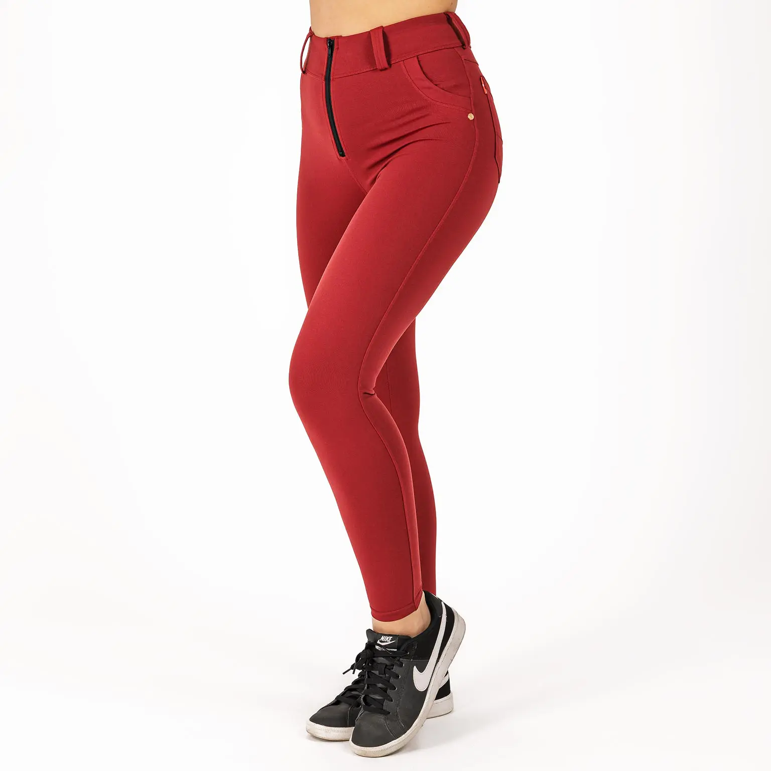 BRASIL BEAUTY Elise Zipper Leggings - Red