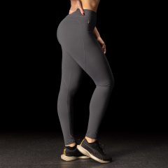 BRASIL BEAUTY Heart Cross-Waist Leggings – Grey