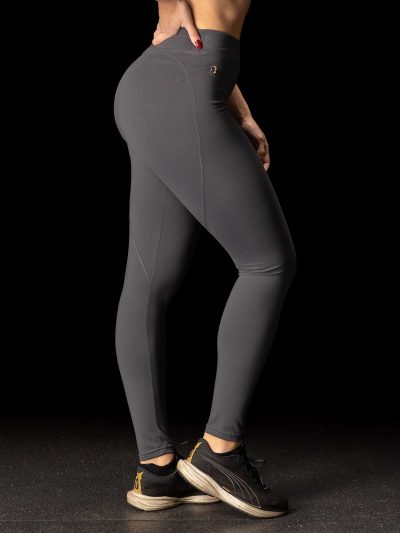 BRASIL BEAUTY Heart Cross-Waist Leggings – Grey