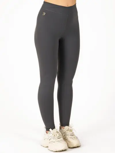 BRASIL BEAUTY Heart Cross-Waist Leggings – Grey
