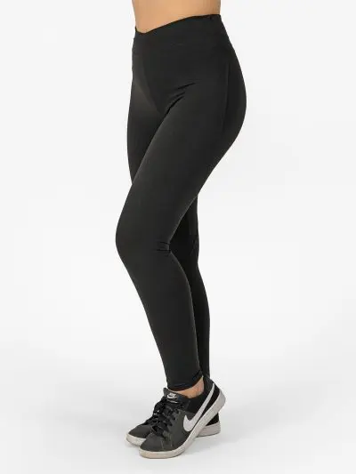 BRASIL BEAUTY Heart Cross-Waist Leggings – Black