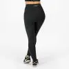 BRASIL BEAUTY Heart Cross-Waist Leggings – Black