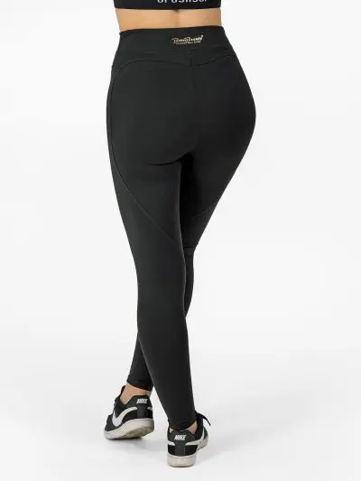 BRASIL BEAUTY Heart Cross-Waist Leggings – Black