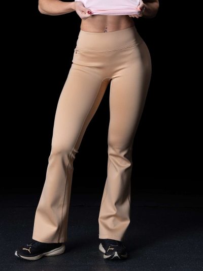 BRASIL BEAUTY Zara Flare Leggings – Sand Beige