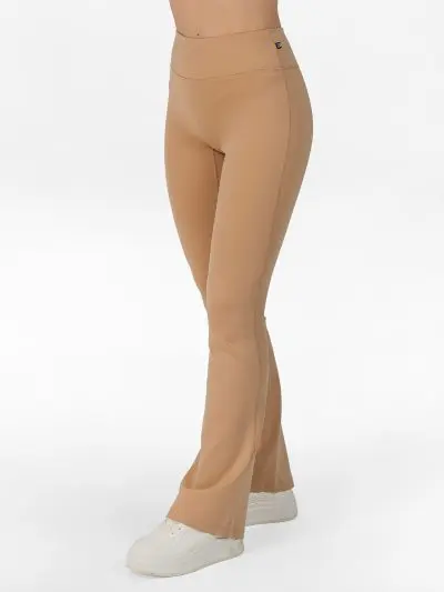 BRASIL BEAUTY Zara Flare Leggings – Sand Beige