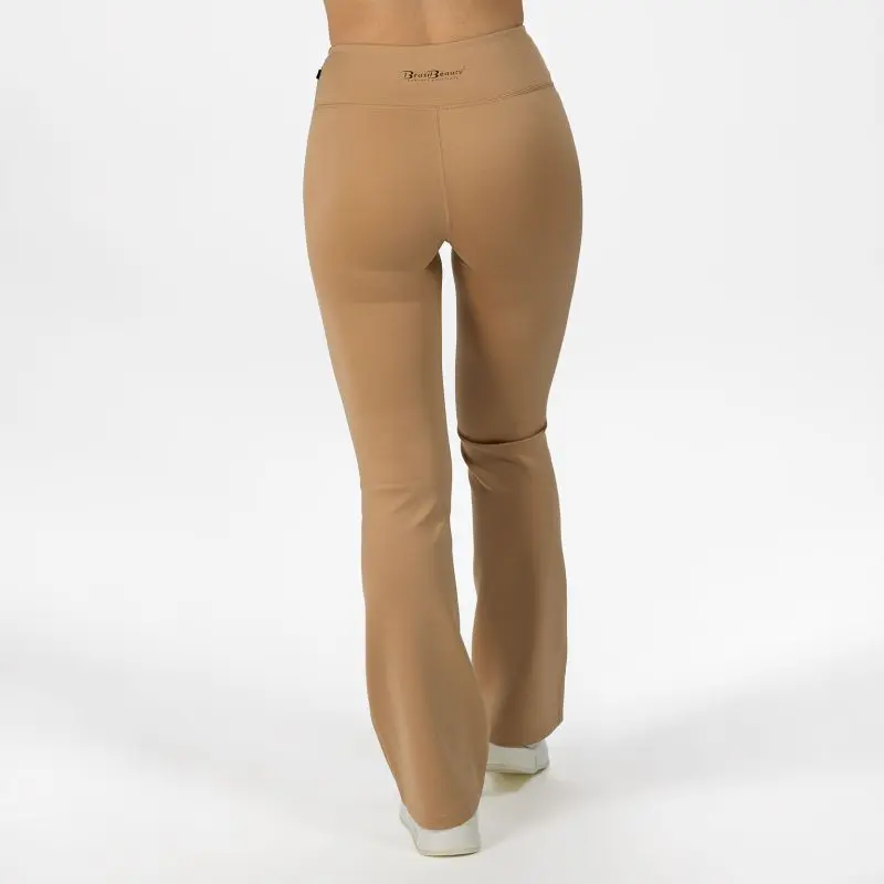 BRASIL BEAUTY Zara Flare Leggings – Sand Beige