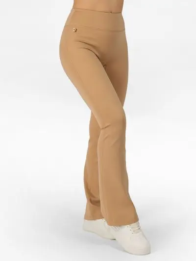 BRASIL BEAUTY Zara Flare Leggings – Sand Beige