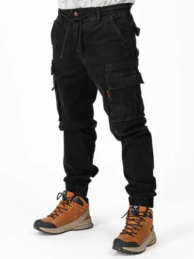 GAZOZ Cargo Trousers 9396 Black