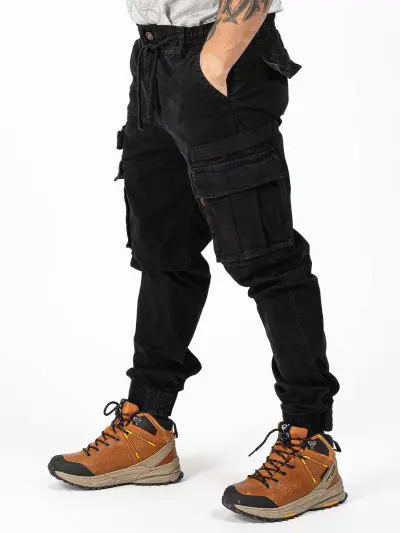GAZOZ Cargo Trousers 9396 Black