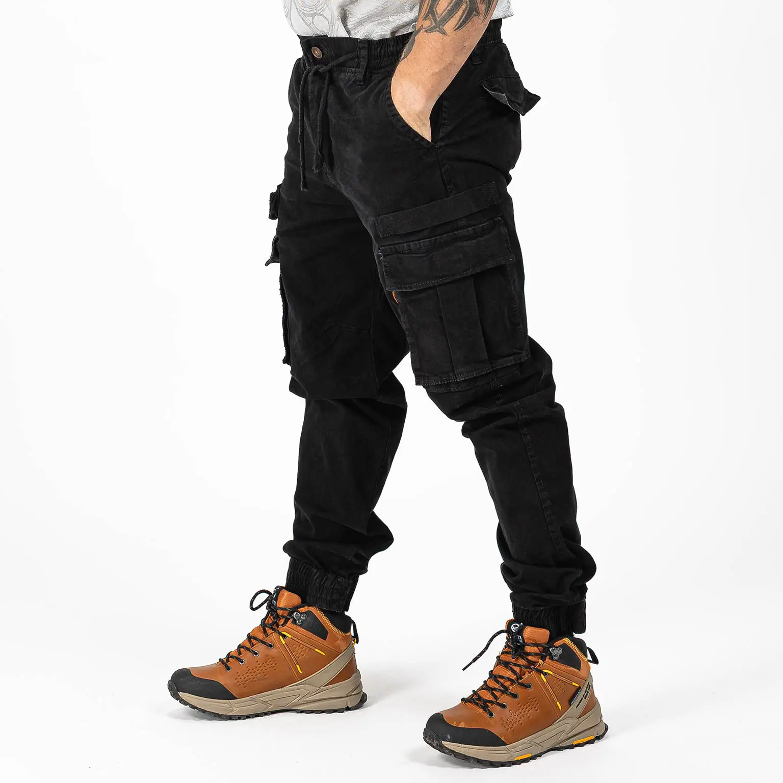 GAZOZ Cargo Trousers 9396 Black