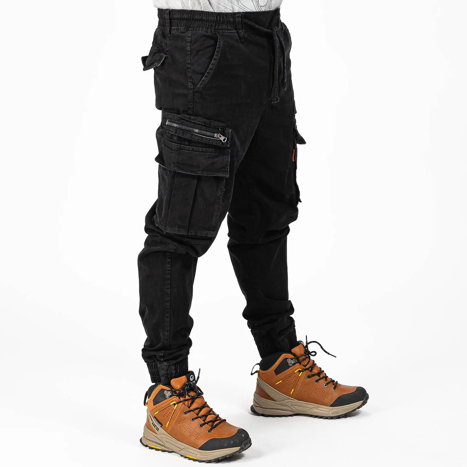 GAZOZ Cargo Trousers 9396 Black