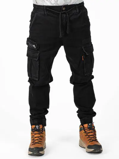 GAZOZ Cargo Trousers 9396 Black