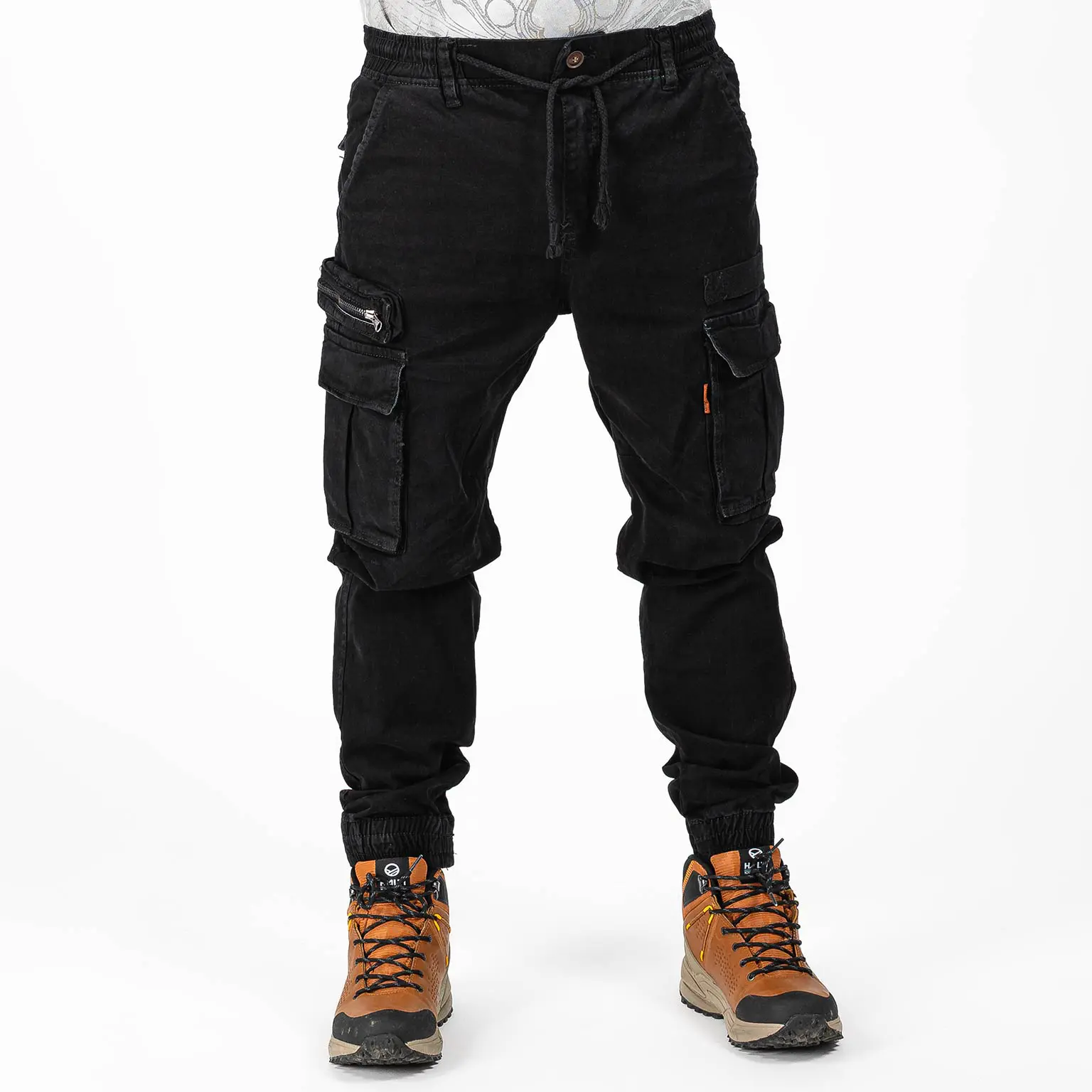 GAZOZ Cargo Trousers 9396 Black