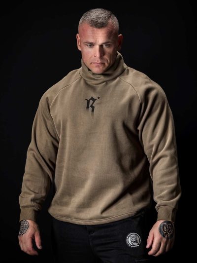 GAZOZ Rebel Star Pullover Oversize Hoodie Army Green