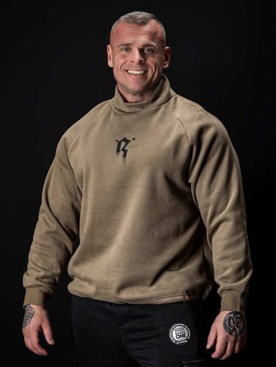 GAZOZ Rebel Star Pullover Oversize Hoodie Army Green