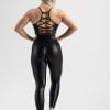 BRASIL SUL Shiny Cirre Crop Top Black