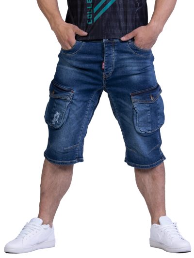 GAZOZ Jeans Cargo Shorts