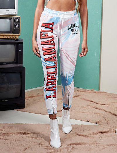LABELLAMAFIA Neutral Flowers 7/8 Pants