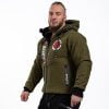 GAZOZ ONE Men's Quilted Jacket Hoodie Olive green