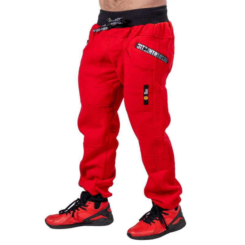 GAZOZ MEN'S Street Sweatpants Red
