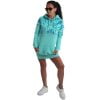 YAKUZA INK Lettering Allover Sweat Dress, Turquoise