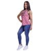 YAKUZA Script Stripe Loose Tank, Red/White