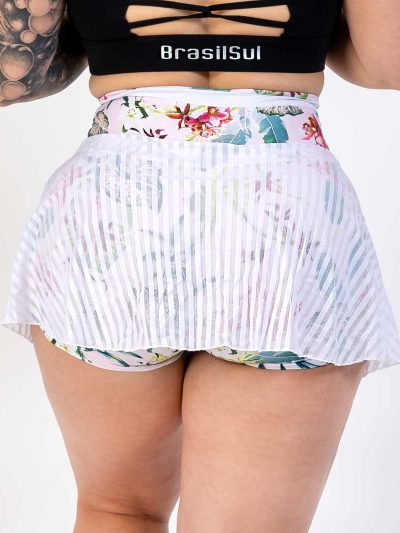 BIA BRAZIL Skirt With Shorts White/Flowers