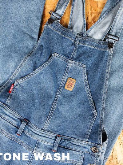 GAZOZ Men Denim Dungarees farkkuhaalarit