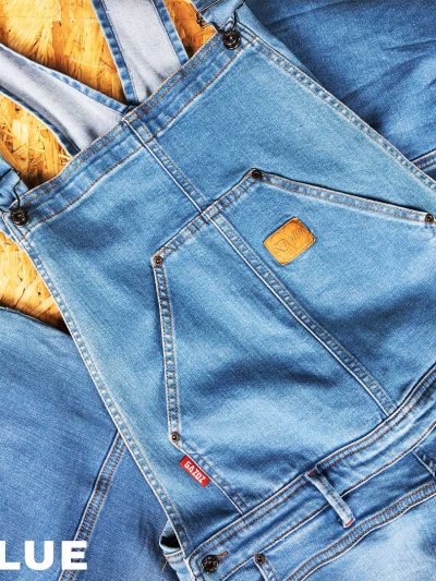 GAZOZ Men Denim Dungarees farkkuhaalarit