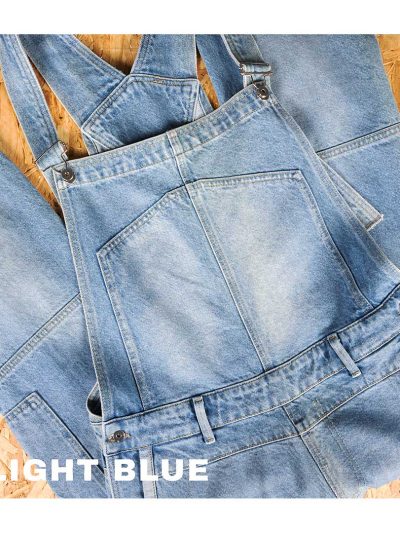 GAZOZ Men Denim Dungarees farkkuhaalarit