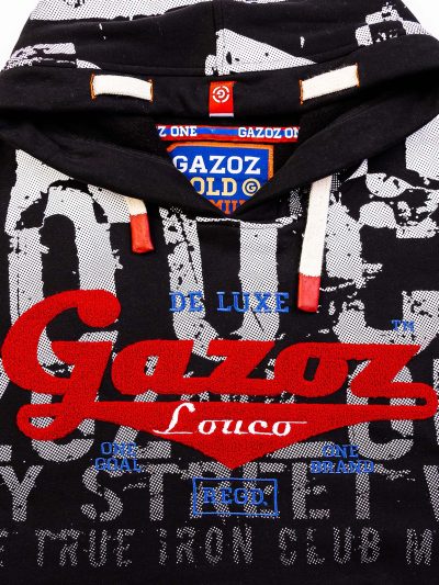 GAZOZ Luke Pullover Hoodie Black/White