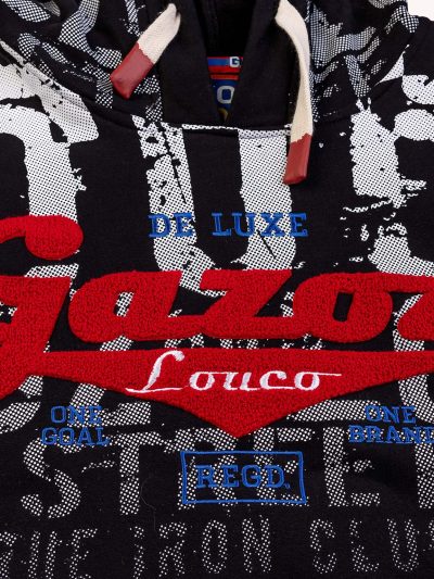 GAZOZ Luke Pullover Hoodie Black/White