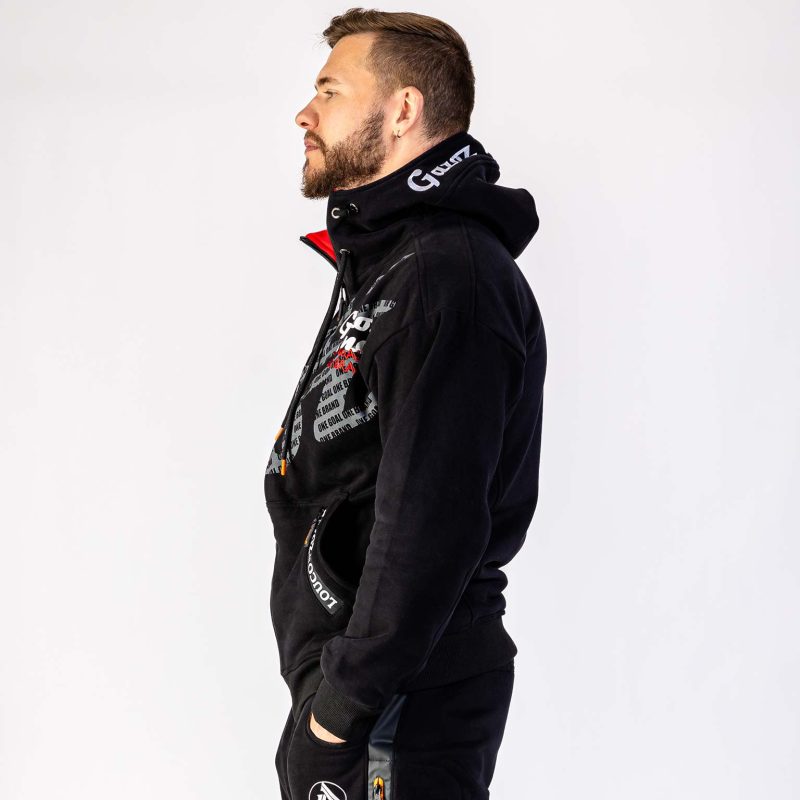 GAZOZ ONE Zipper Hoodie Black