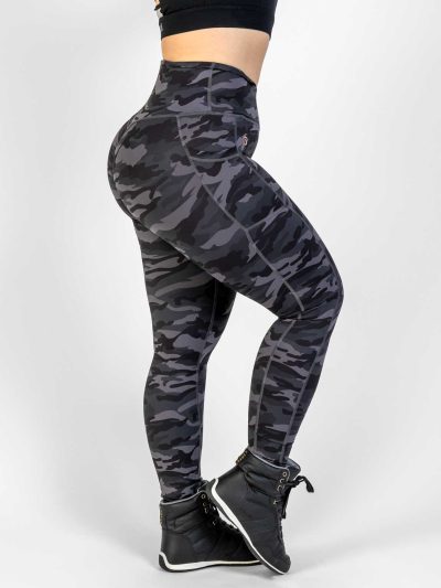 BRASIL BEAUTY Beverly Cross Waist Pocket Leggings Dark Camo