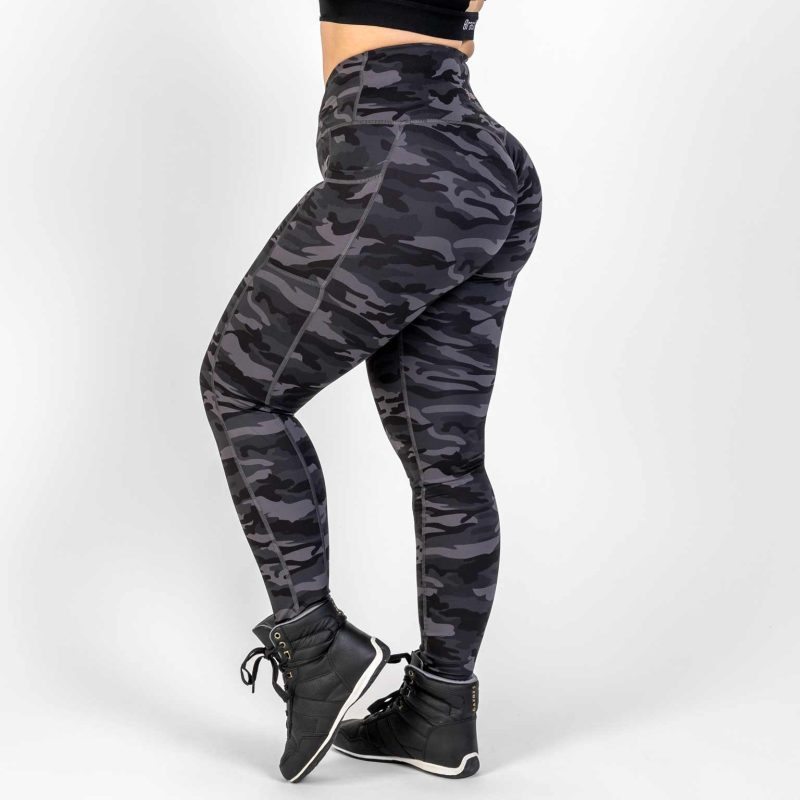 BRASIL BEAUTY Beverly Cross Waist Pocket Leggings Dark Camo