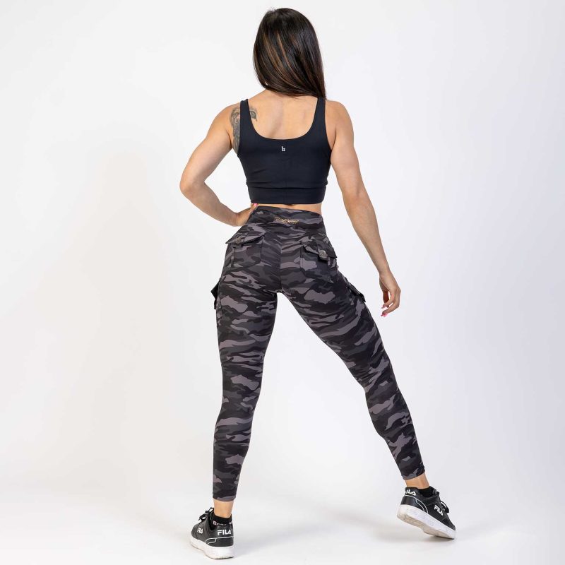 BRASIL BEAUTY Carolina Thigh Pocket Leggings Dark Camo