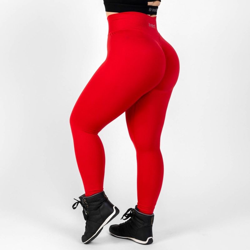 BRASIL BEAUTY Camila Seamless Scrunch Leggings Red