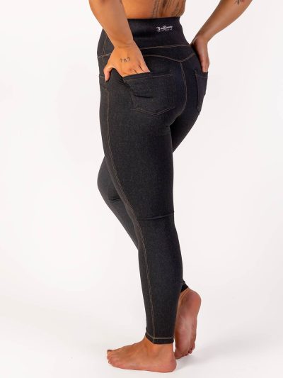 BRASIL BEAUTY Denim-Look Leggings Anthra