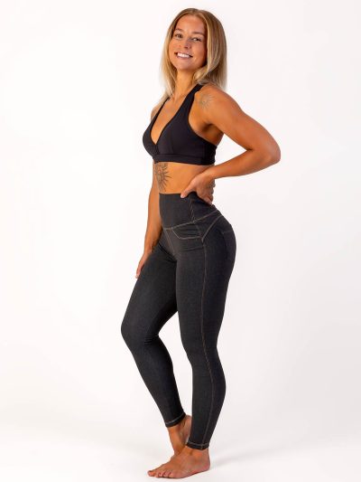 BRASIL BEAUTY Denim-Look Leggings Anthra