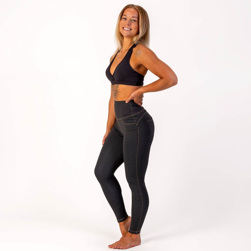 BRASIL BEAUTY Denim-Look Leggings Anthra